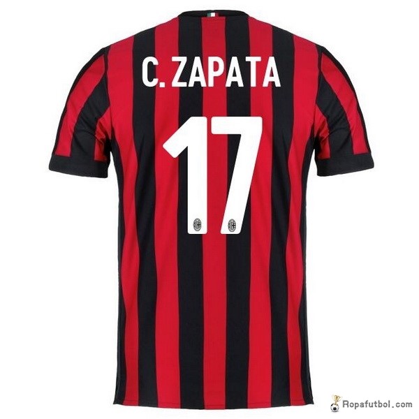 Camiseta AC Milan Replica Primera Ropa C.Zapata 2017/18